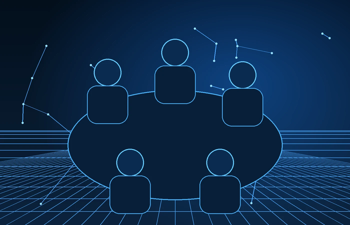 Generated abstract illustration of a consulting team